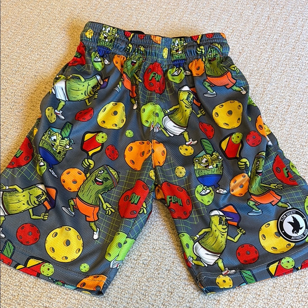 Flow Society Multicolor pickleball Print Kids Shorts